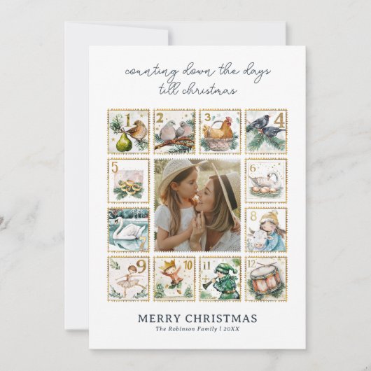 12の日のクリスマス写真 シーズンカード (正面)