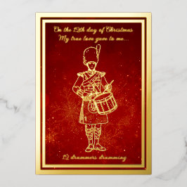 12の日のクリスマス、ドラマズドラミング 箔シーズンカード