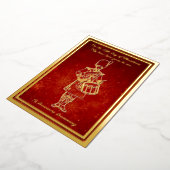 12の日のクリスマス、ドラマズドラミング 箔シーズンカード (回転した状態)