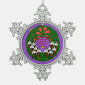 12の日コレクション:12日目 スノーフレークピューターオーナメント (正面)