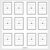 12の浴室防水パーソナライズされたラベルのセット シール (シート)