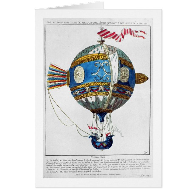 12の直径が付いている熱気球のために設計して下さい (正面)