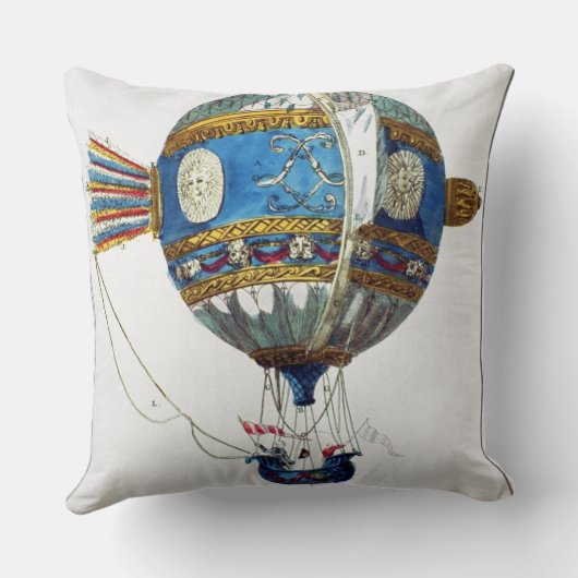 12の直径が付いている熱気球のために設計して下さい クッション (裏面)