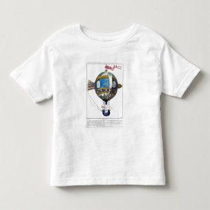 12の直径が付いている熱気球のために設計して下さい トドラーTシャツ