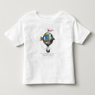 12の直径が付いている熱気球のために設計して下さい トドラーTシャツ