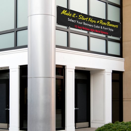 12の足の屋外広告 横断幕 (ビルの外側)