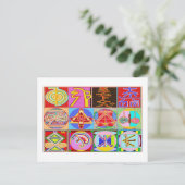 12の霊気n Karunaの霊気の治療のデザイン ポストカード (スタンド正面)