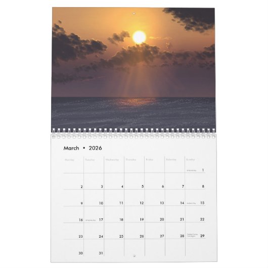 12の風景 カレンダー (3月 2026)