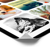 12イメージポスター丸い写真コラージュの壁 ポスター (角)