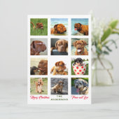 12イメージ信じられないほどのクリスマスファミリーコラージュ 招待状 (スタンド正面)