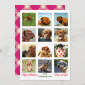 12イメージ信じられないほどのクリスマスファミリーコラージュ 招待状 (正面/裏面)