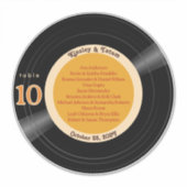 12インチビニールレコードアルバムGroovyオレンジのシーティングチャート シール (正面)