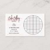 12インチラウンドケーキ切断図2x1インチ部分サイズ エンクロージャーカード (正面)
