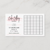 12インチ角ケーキ2x1部分カットガイド エンクロージャーカード (正面)