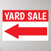 12インチX 18インチヤードセール離れ矢印紙ポスター