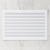 12インチx 18インチ中ルール重いライン音楽の原稿 ペーパーパッド (正面)