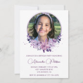 12エレガント歳の誕生日の招待状Photo エレガント 招待状 (正面)