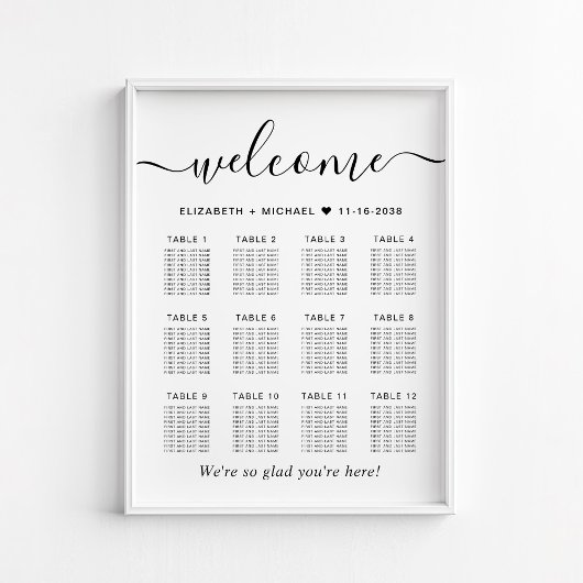 12エレガント表結婚座表 ポスター