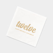 12エレガント誕生日ゴモダンールナプキンス 箔ナプキン (左)