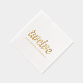 12エレガント誕生日ゴモダンールナプキンス 箔ナプキン (右)