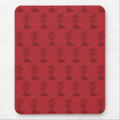 12カスタム月ホリー誕生フラワーギフト マウスパッド (正面)