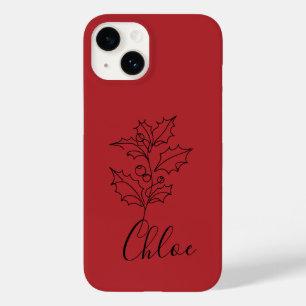 12カスタム月ホリー誕生フラワーギフト Case-Mate iPhone 14ケース