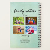 12カスタム枚の写真集 – 家族のこと毎日 プランナー手帳 (裏面)