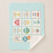 12カラフルペソ毛布 シェルパブランケット (正面)