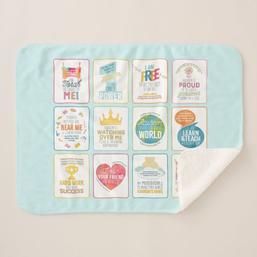 12カラフルペソ毛布 シェルパブランケット (正面(横))