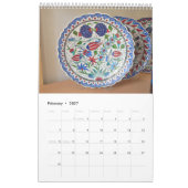 12カ月のトルコセラミック カレンダー (2月 2027)