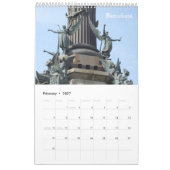 12カ月の像と彫刻 カレンダー (2月 2027)