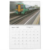 12カ月間の電車、トラック、豪華な風景 カレンダー (3月 2027)