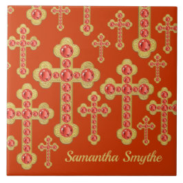 12ガーネットと出芽フェイク十字架 –  タイル