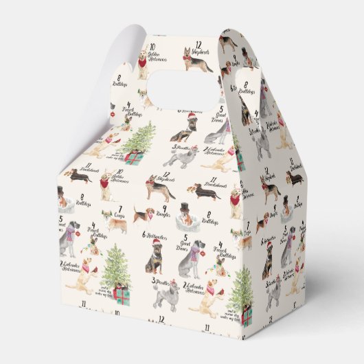 12クリスマスの犬の聖霊の衣装 フェイバーボックス (裏面サイド)