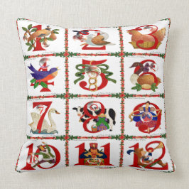 12クリスマスキルト日ギフトのプリント クッション