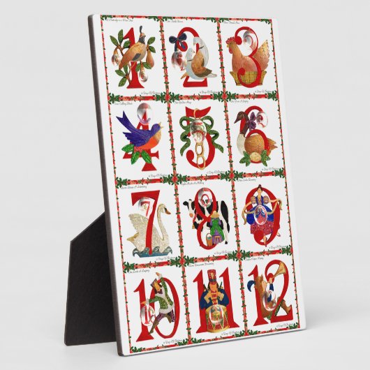 12クリスマスキルト日ギフトのプリント フォトプラーク (側面)