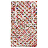 12クリスマスキルト日プリント スモールペーパーバッグ (正面)