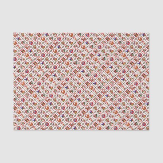 12クリスマスキルト日プリント 薄葉紙 (正面)