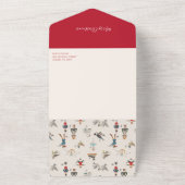 12クリスマストリフォールドホリデーカードの日 オールインワン招待状 (外側)