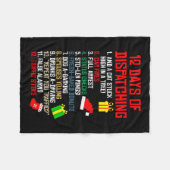 12クリスマスパジャマX-mas Dispを派遣する日 フリースブランケット (正面(横))