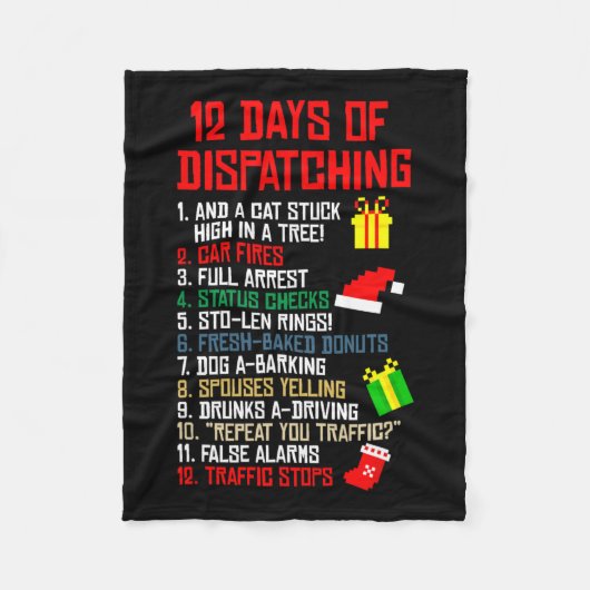 12クリスマスパジャマX-mas Dispを派遣する日 フリースブランケット (正面)