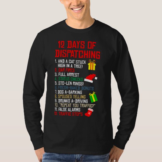 12クリスマスパジャマX-mas Dispを派遣する日 Tシャツ (正面)