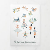 12クリスマスファミリーの伝統の日写真 三つ折りクリスマスカード (カバー)