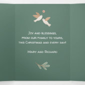 12クリスマスファミリーの伝統の日写真 三つ折りクリスマスカード (内部中)