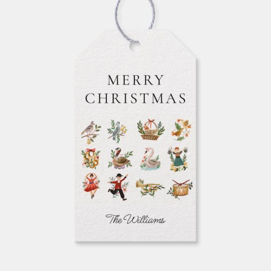 12クリスマスプレゼントパーソナライズされたラベルの日 ギフトタグ (裏面)