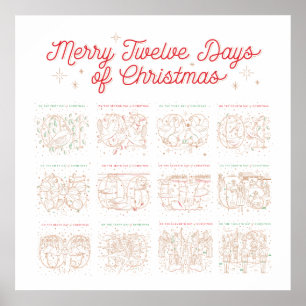 12クリスマスポスターの日24x24 ポスター