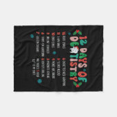 12クリスマス歯科歯科歯科衛生士の日 フリースブランケット (正面(横))