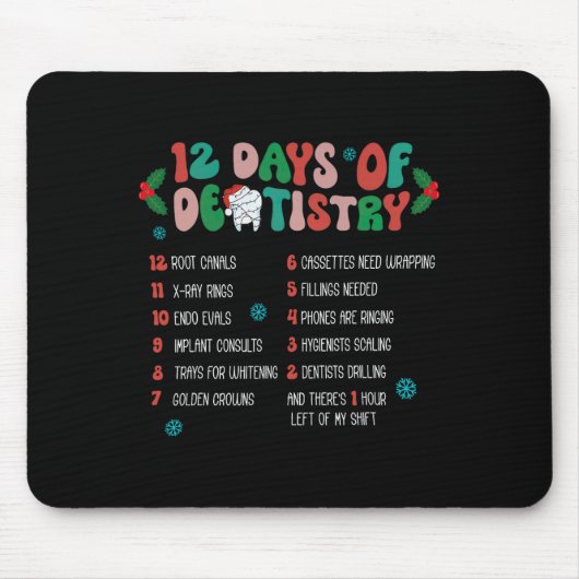 12クリスマス歯科歯科歯科衛生士の日 マウスパッド (正面)