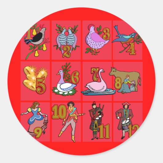 12クリスマスT日、アパレル、ギフト ラウンドシール (正面)