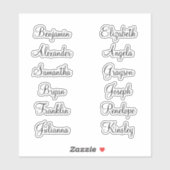 12ゲスト名モダン書エレガント シール (シート)